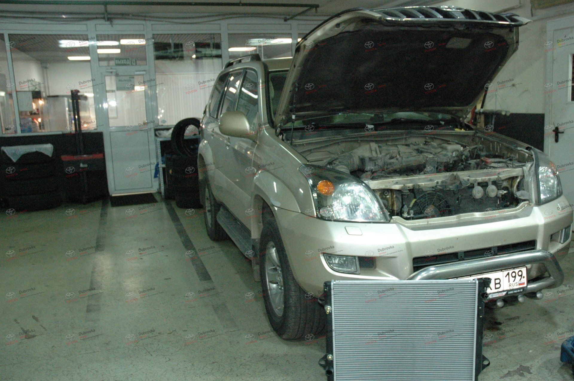 Toyota Land Cruiser Prado 120. Система охлаждения. Замена радиатора охлаждения двигателя